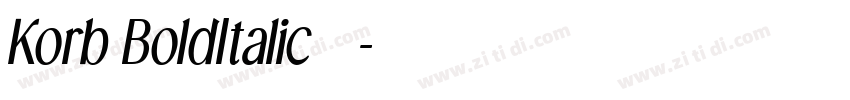 Korb BoldItalic下载字体转换